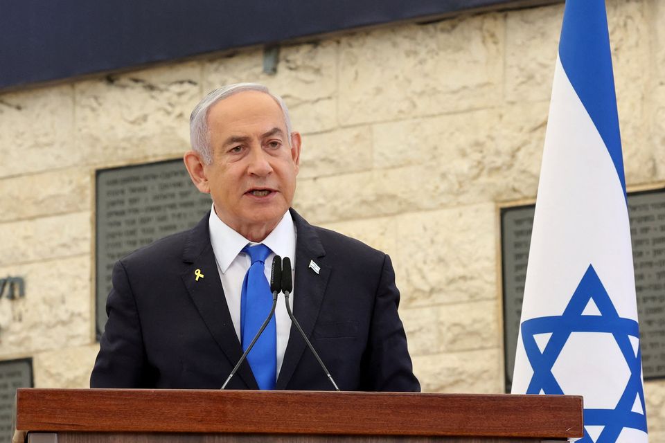 Israeli prime minister Benjamin Netanyahu, who has been banned from Galway after Labour councillor Níall McNelis tabled the motion. Photo: Reuters